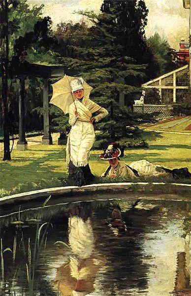 James Joseph Jacques Tissot In an English Garden France oil painting art